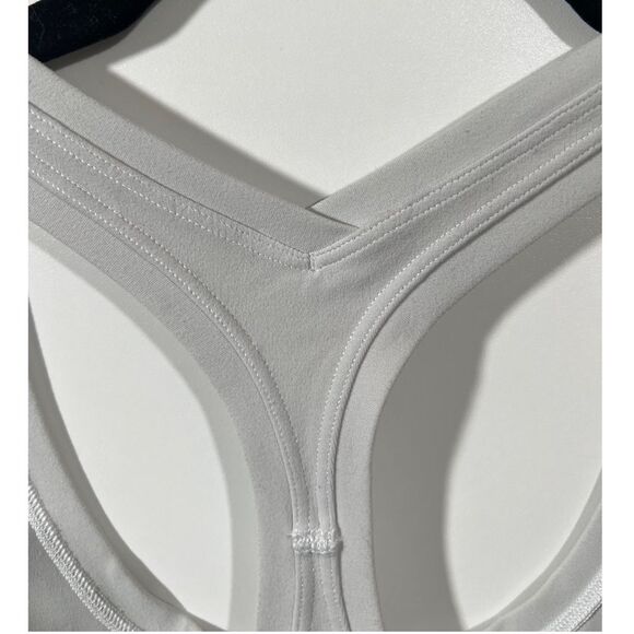 Lululemon Cool Racerback Shorter Length *Nulu White Racerback Tank Top Size 10 - Picture 4 of 8